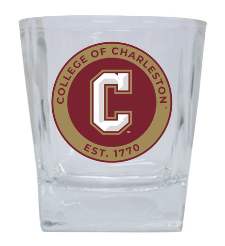 College of Charleston 10 oz Whiskey Rocks Glass Circle Design Officially Licensed Collegiate Product