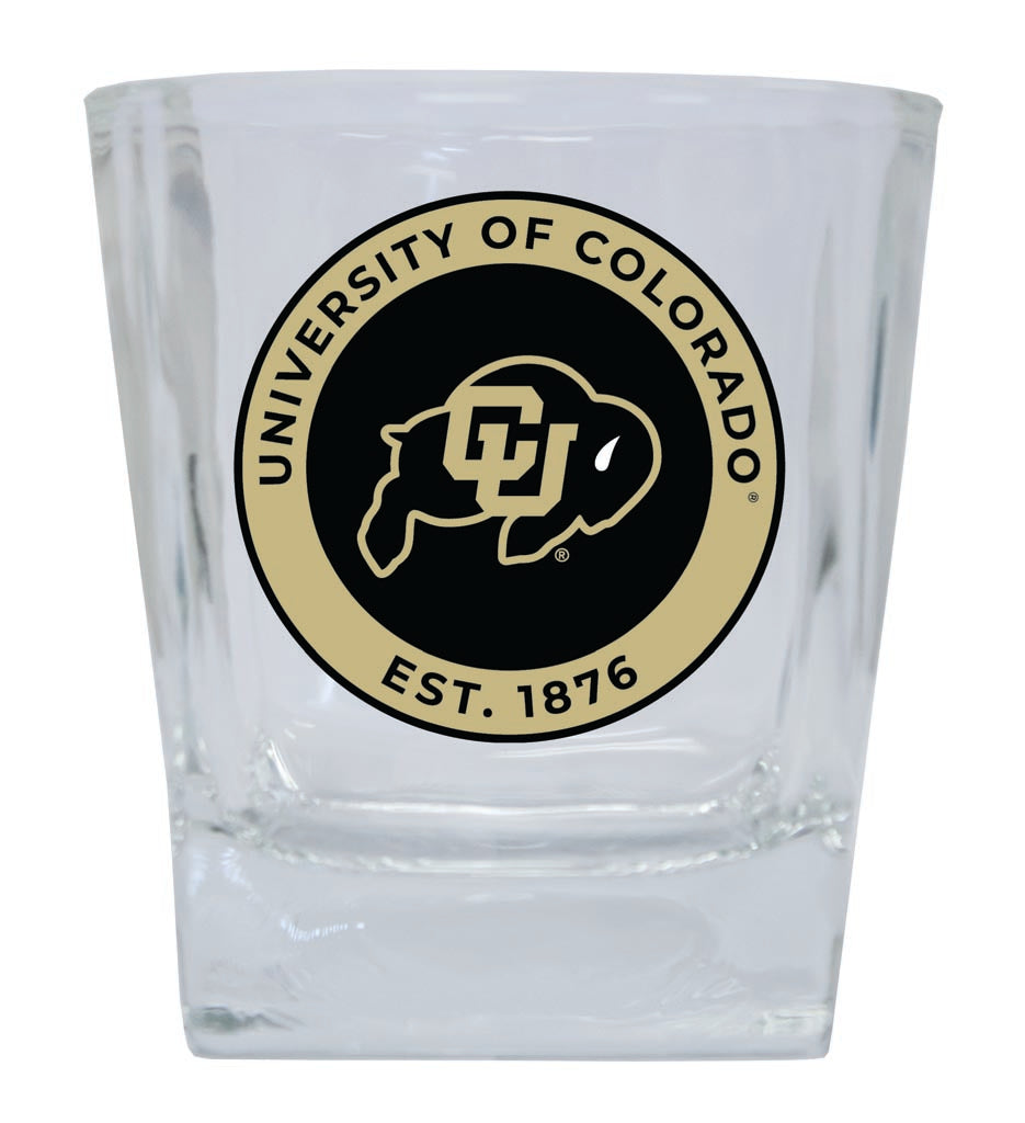 Colorado Buffaloes 10 oz Whiskey Rocks Glass Circle Design Officially Licensed Collegiate Product