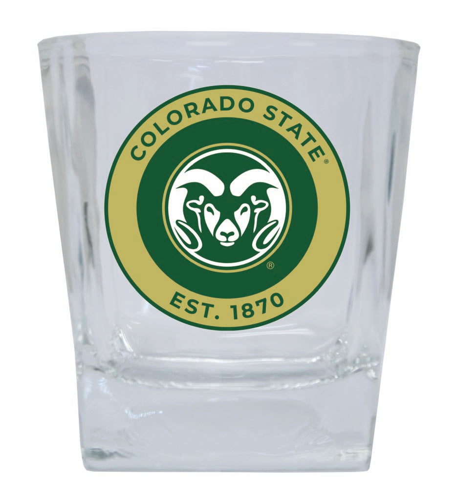 Colorado State Rams 10 oz Whiskey Rocks Glass Circle Design Officially Licensed Collegiate Product 