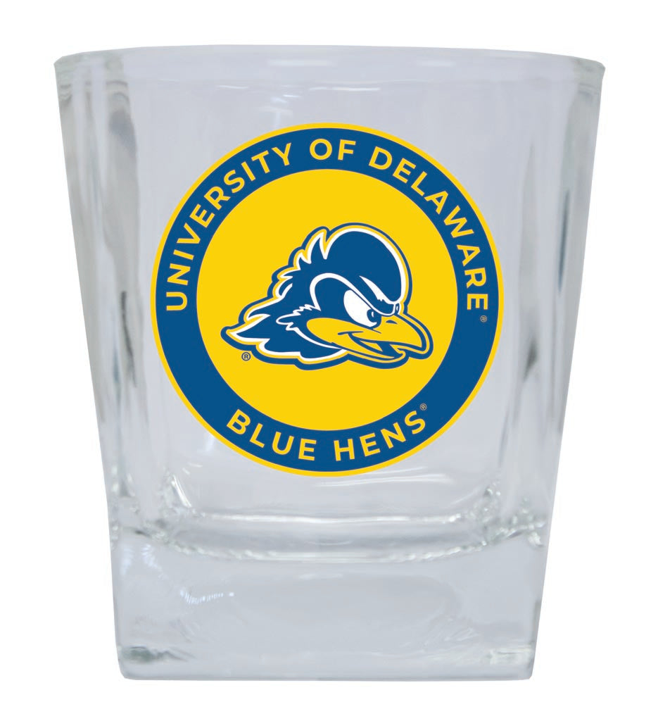 Delaware Blue Hens 10 oz Whiskey Rocks Glass Circle Design Officially Licensed Collegiate Product