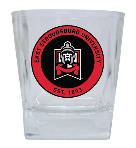 East Stroudsburg University 10 oz Whiskey Rocks Glass Circle Design Officially Licensed Collegiate Product 