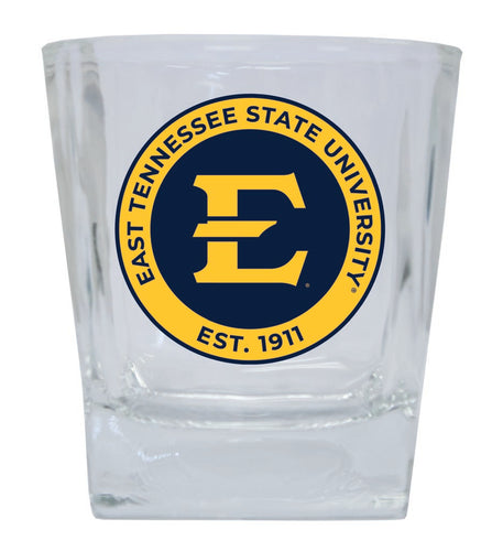 East Tennessee State University 10 oz Whiskey Rocks Glass Circle Design Officially Licensed Collegiate Product