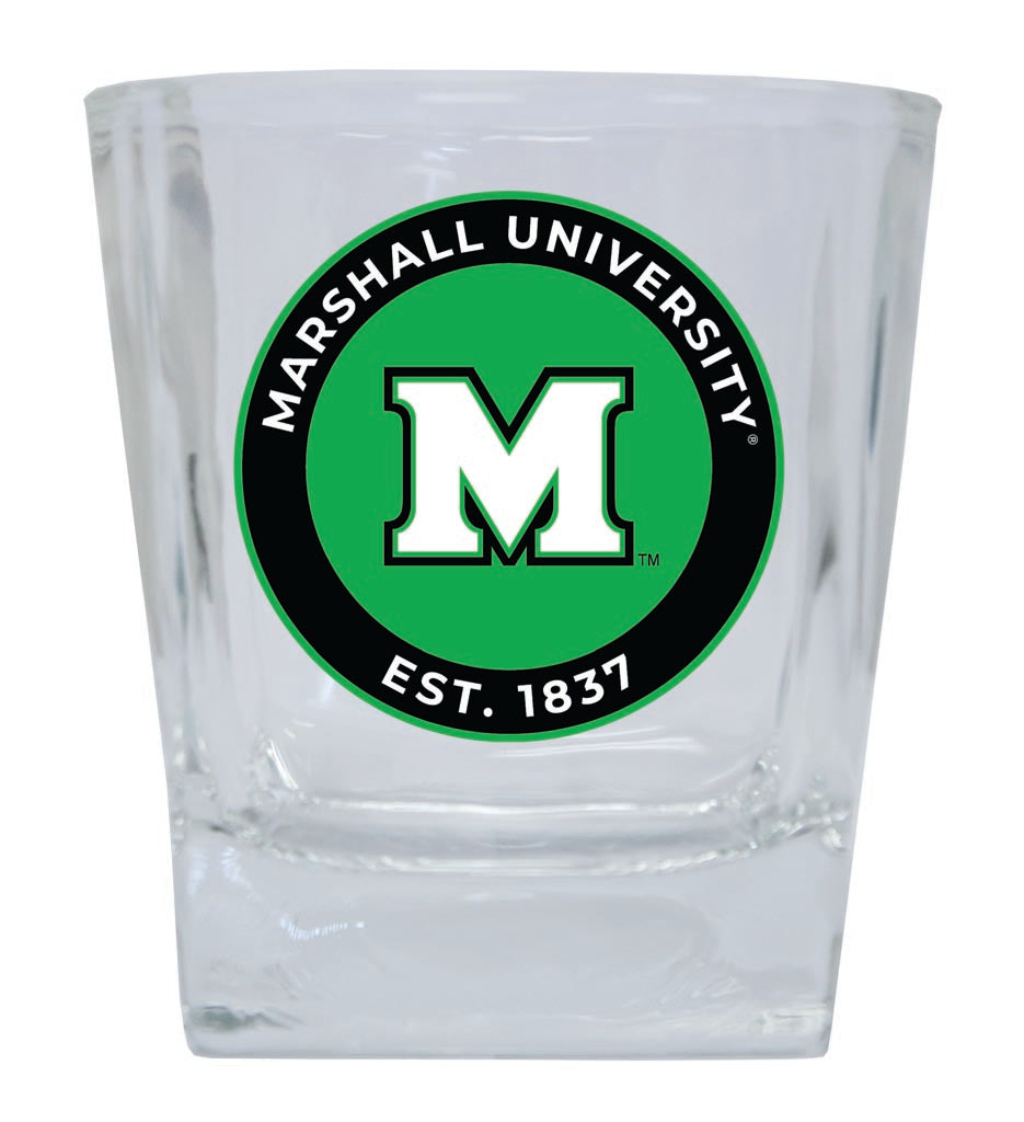 Marshall Thundering Herd 10 oz Whiskey Rocks Glass Circle Design Officially Licensed Collegiate Product 