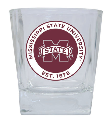 Mississippi State Bulldogs 10 oz Whiskey Rocks Glass Circle Design Officially Licensed Collegiate Product