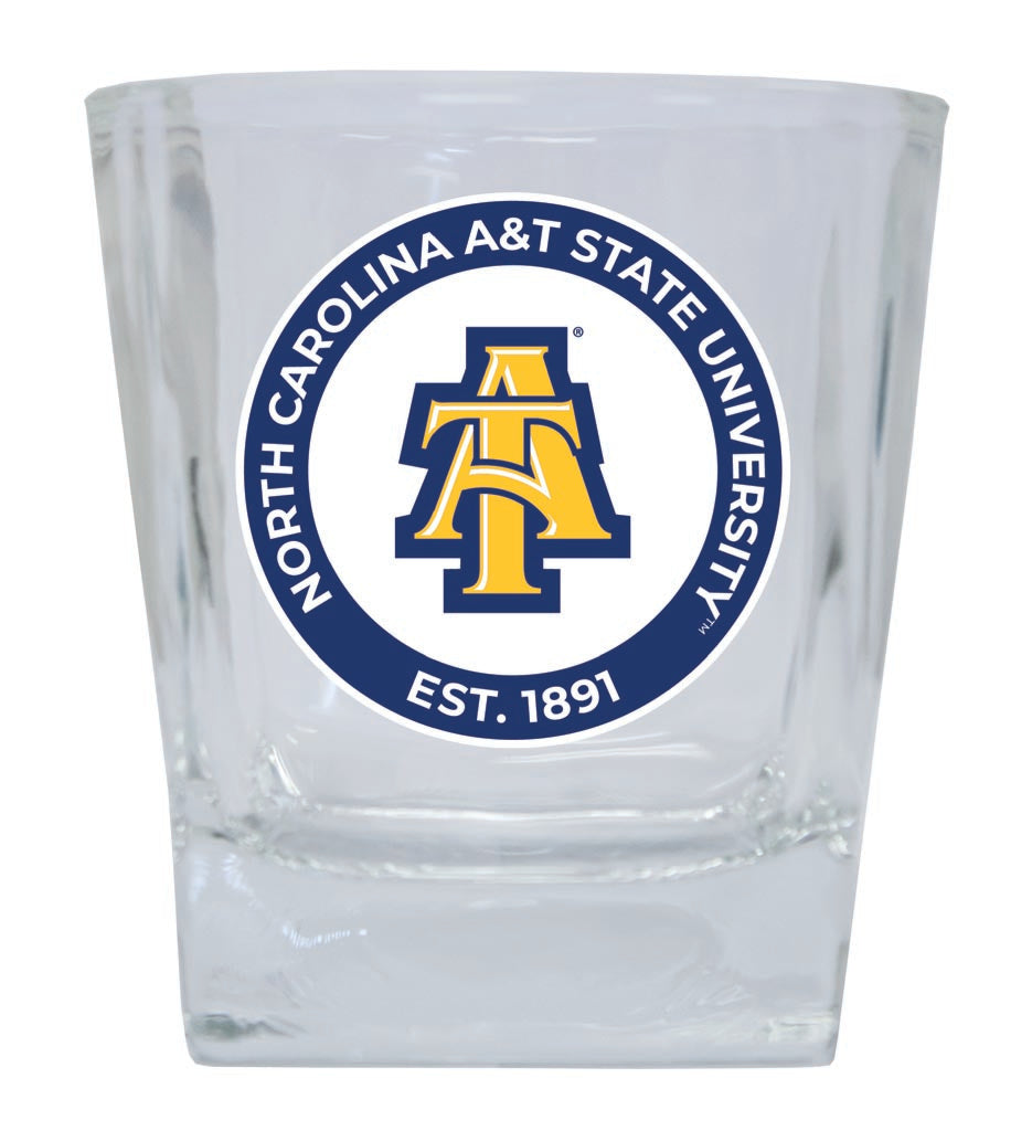 North Carolina A&T State Aggies 10 oz Whiskey Rocks Glass Circle Design Officially Licensed Collegiate Product