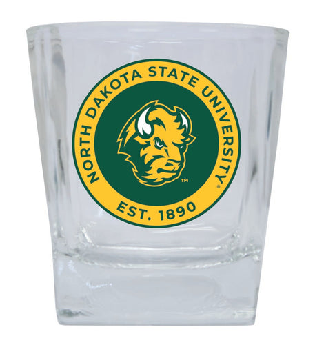 North Dakota State Bison 10 oz Whiskey Rocks Glass Circle Design Officially Licensed Collegiate Product