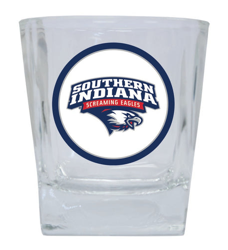 University of Southern Indiana 10 oz Whiskey Rocks Glass Circle Design Officially Licensed Collegiate Product