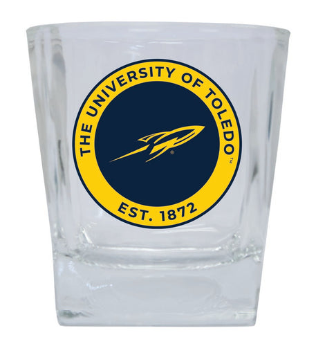 Toledo Rockets 10 oz Whiskey Rocks Glass Circle Design Officially Licensed Collegiate Product 