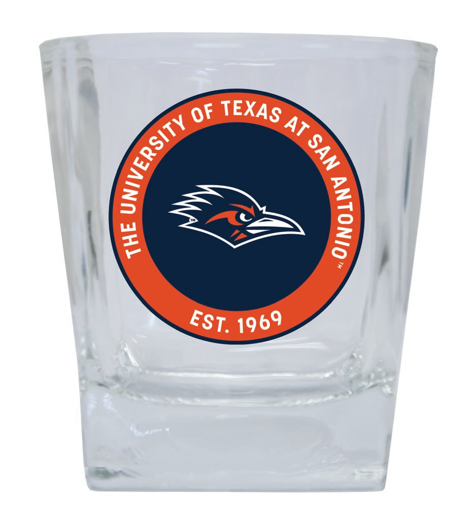 UTSA Road Runners 10 oz Whiskey Rocks Glass Circle Design Officially Licensed Collegiate Product