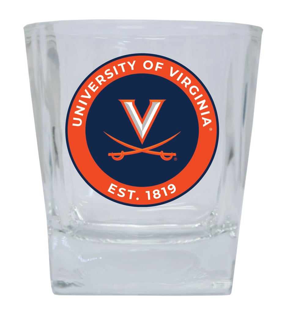 Virginia Cavaliers 10 oz Whiskey Rocks Glass Circle Design Officially Licensed Collegiate Product