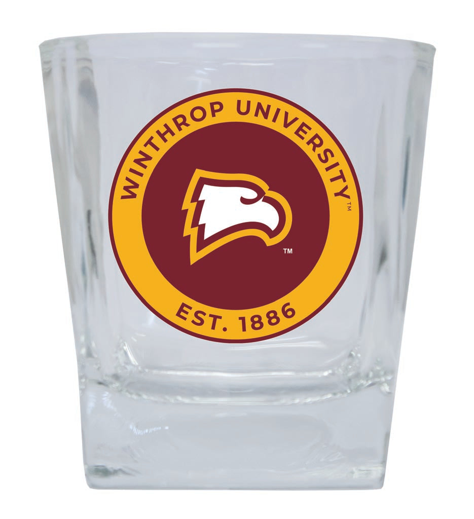 Winthrop University 10 oz Whiskey Rocks Glass Circle Design Officially Licensed Collegiate Product 