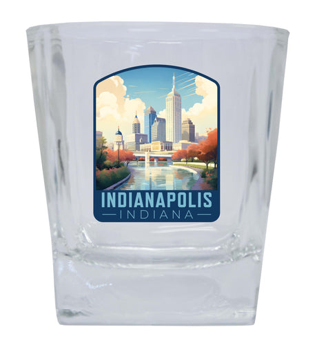 Indianapolis Indiana Design A Souvenir 10 oz Whiskey Glass Rocks Glass Single