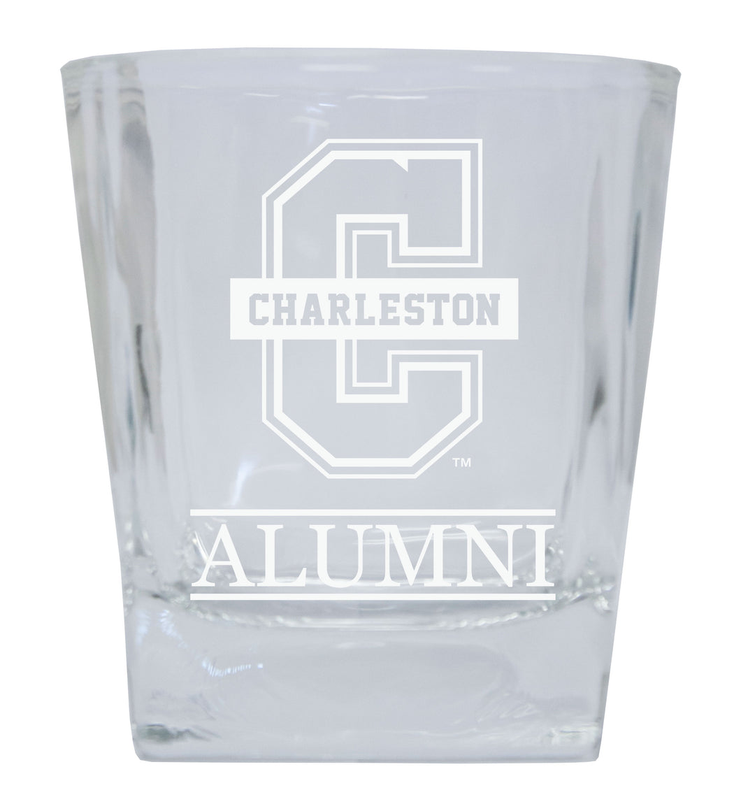 College of Charleston Etched Alumni 8 oz Whiskey Rocks Glass Officially Licensed Collegiate Product Single Unit