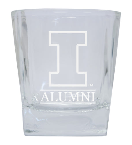 Illinois Fighting Illini  Alumni Elegance 10oz Etched Glass Tumbler