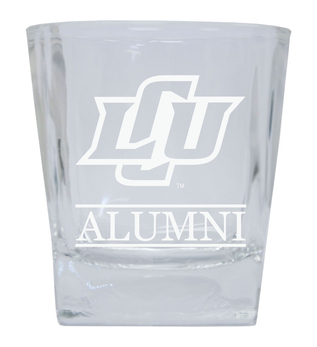 Lubbock Christian University Chaparral Etched Alumni 8 oz Whiskey Rocks Glass Officially Licensed Collegiate Product 4-Pack