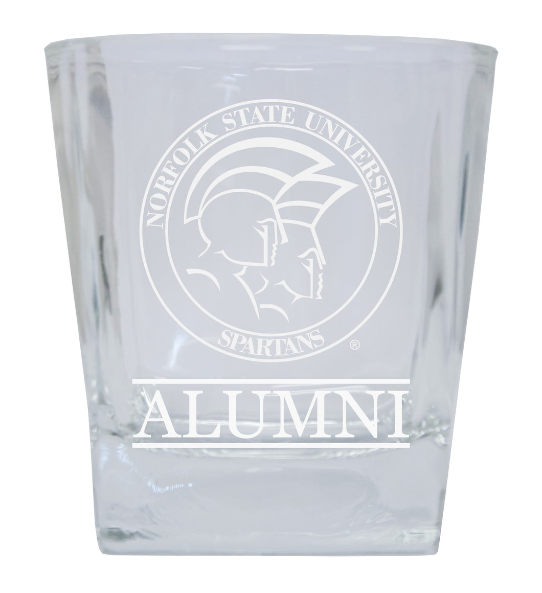 Norfolk State University  Alumni Elegance 10oz Etched Glass Tumbler