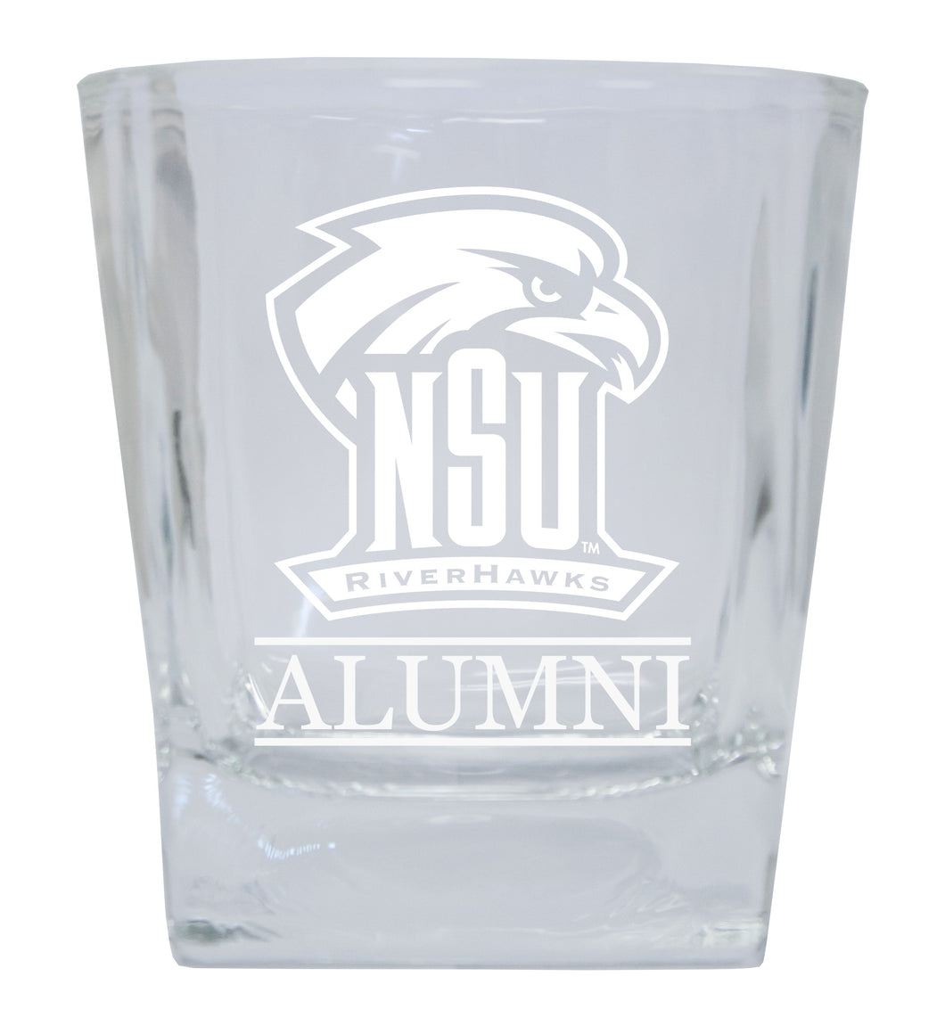 Northeastern State University Riverhawks  Alumni Elegance 10oz Etched Glass Tumbler