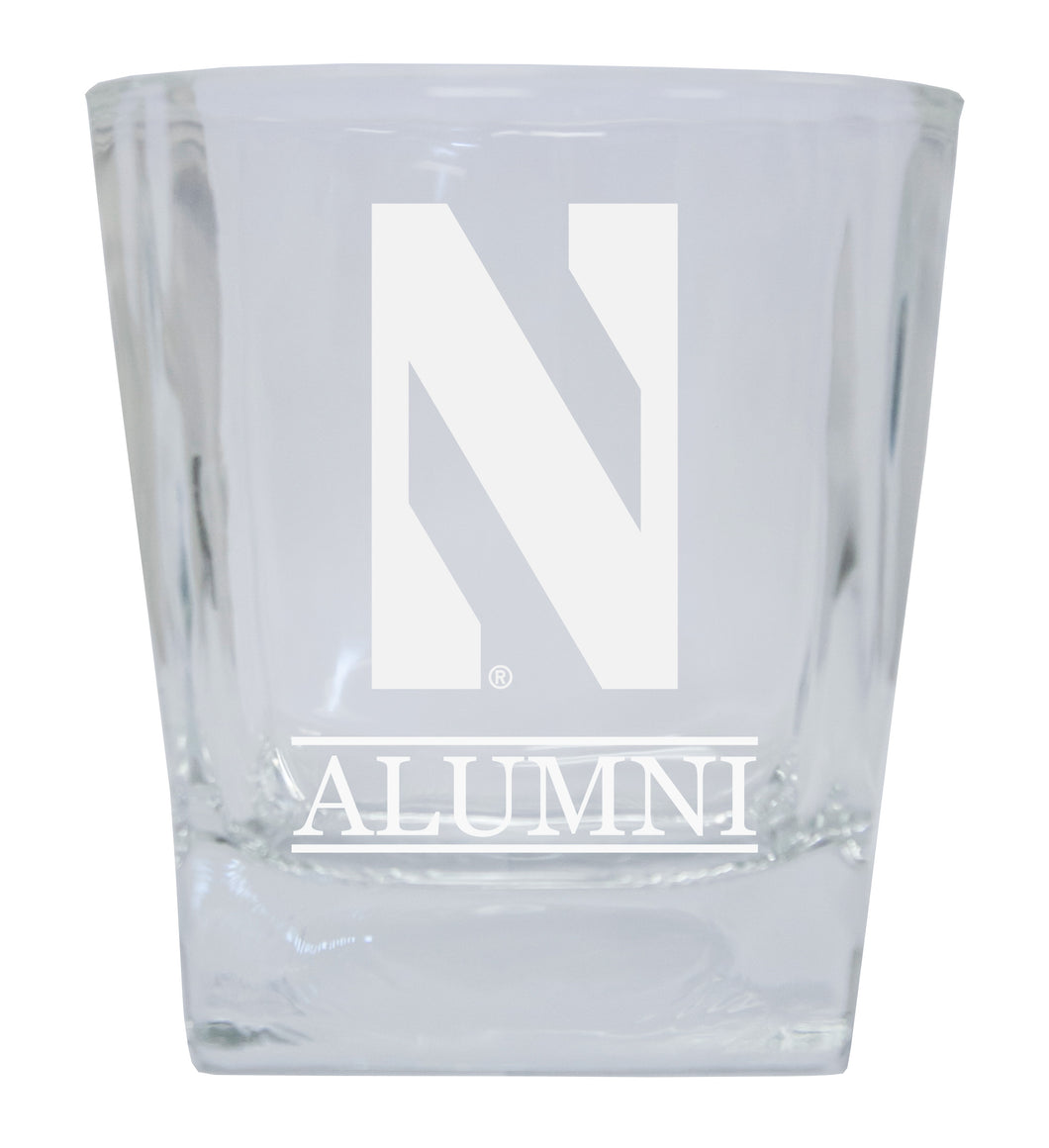 Northwestern University Wildcats Etched Alumni 8 oz Whiskey Rocks Glass Officially Licensed Collegiate Product Single Unit