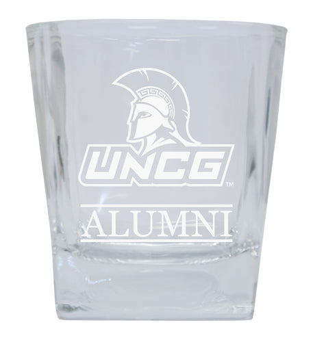 North Carolina Greensboro Spartans  Alumni Elegance 10oz Etched Glass Tumbler