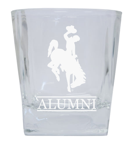 University of Wyoming  Alumni Elegance 10oz Etched Glass Tumbler