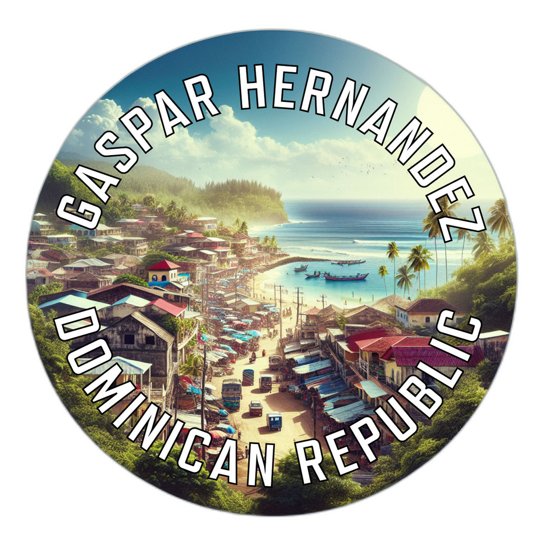 Gaspar Hernandez Dominican Republic Souvenir Die Cut Flat Magnet 4-Inch