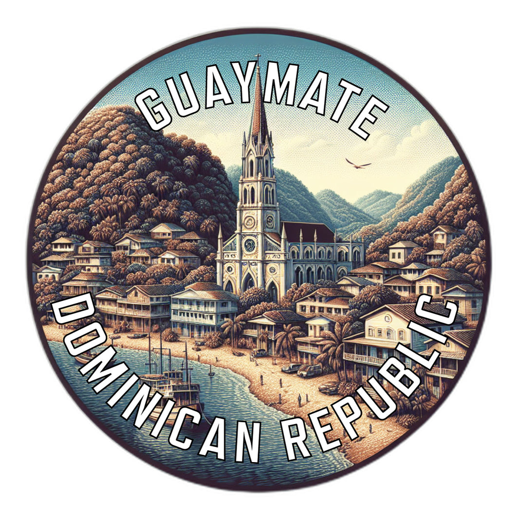 Guaymate Dominican Republic Souvenir Die Cut Flat Magnet 6-Inch