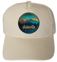 Load image into Gallery viewer, Asheville North Carolina Design A Unisex Mesh Back Trucker Hat with Adjustable Snapback
