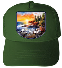 Load image into Gallery viewer, Bar Harbor Maine Design B Unisex Mesh Back Trucker Hat with Adjustable Snapback
