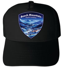 Load image into Gallery viewer, Beech Mountain North Carolina Design A Unisex Mesh Back Trucker Hat with Adjustable Snapback
