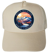 Load image into Gallery viewer, Beech Mountain North Carolina Design B Unisex Mesh Back Trucker Hat with Adjustable Snapback
