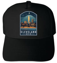 Load image into Gallery viewer, Cleveland Ohio Design A  Unisex Mesh Back Trucker Hat with Adjustable Snapback
