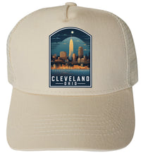 Load image into Gallery viewer, Cleveland Ohio Design A  Unisex Mesh Back Trucker Hat with Adjustable Snapback
