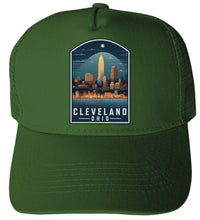 Load image into Gallery viewer, Cleveland Ohio Design A  Unisex Mesh Back Trucker Hat with Adjustable Snapback
