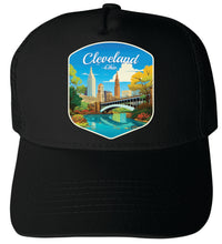 Load image into Gallery viewer, Cleveland Ohio Design B  Unisex Mesh Back Trucker Hat with Adjustable Snapback
