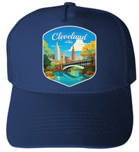 Load image into Gallery viewer, Cleveland Ohio Design B  Unisex Mesh Back Trucker Hat with Adjustable Snapback
