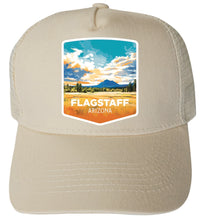 Load image into Gallery viewer, Flagstaff Arizona Virginia Design A  Unisex Mesh Back Trucker Hat with Adjustable Snapback
