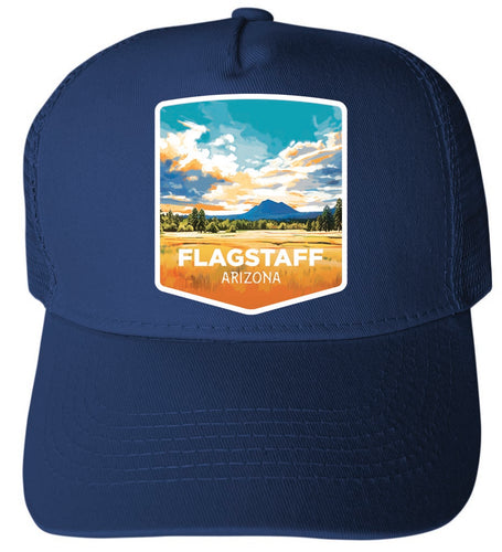 Flagstaff Arizona Virginia Design A Navy Unisex Mesh Back Trucker Hat with Adjustable Snapback 4-Pack