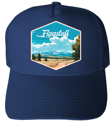 Flagstaff Arizona Virginia Design B Navy Unisex Mesh Back Trucker Hat with Adjustable Snapback 4-Pack