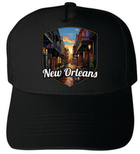 Load image into Gallery viewer, New Orleans Louisiana Design A  Unisex Mesh Back Trucker Hat with Adjustable Snapback
