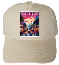 Load image into Gallery viewer, New Orleans Louisiana Design B  Unisex Mesh Back Trucker Hat with Adjustable Snapback
