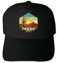 Load image into Gallery viewer, Phoenix Arizona Design D  Unisex Mesh Back Trucker Hat with Adjustable Snapback
