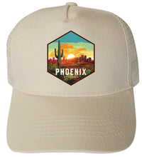 Load image into Gallery viewer, Phoenix Arizona Design D  Unisex Mesh Back Trucker Hat with Adjustable Snapback
