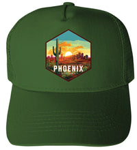 Load image into Gallery viewer, Phoenix Arizona Design D  Unisex Mesh Back Trucker Hat with Adjustable Snapback
