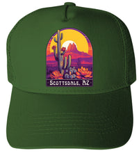 Load image into Gallery viewer, Scottsdale Arizona Design B Unisex Mesh Back Trucker Hat with Adjustable Snapback
