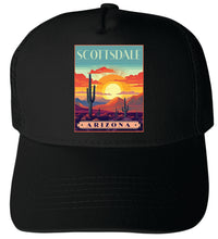 Load image into Gallery viewer, Scottsdale Arizona Design C Unisex Mesh Back Trucker Hat with Adjustable Snapback
