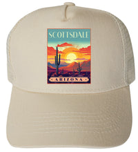 Load image into Gallery viewer, Scottsdale Arizona Design C Unisex Mesh Back Trucker Hat with Adjustable Snapback
