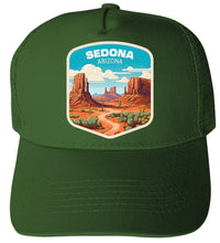 Load image into Gallery viewer, Sedona Arizona Design A Unisex Mesh Back Trucker Hat with Adjustable Snapback
