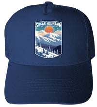 Load image into Gallery viewer, Sugar Mountain North Carolina Design A Unisex Mesh Back Trucker Hat with Adjustable Snapback
