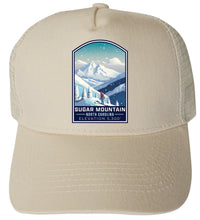 Load image into Gallery viewer, Sugar Mountain North Carolina Design B Unisex Mesh Back Trucker Hat with Adjustable Snapback
