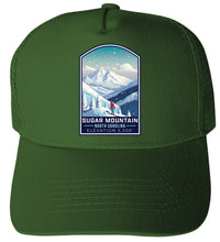 Load image into Gallery viewer, Sugar Mountain North Carolina Design B Unisex Mesh Back Trucker Hat with Adjustable Snapback
